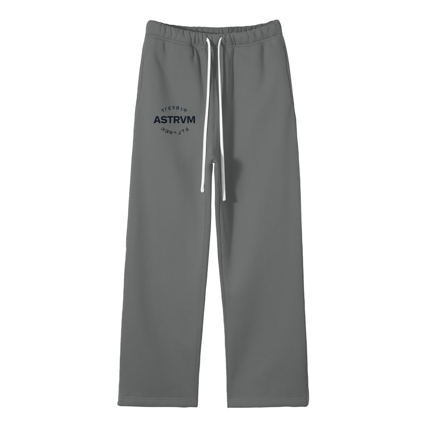 Unisex Solid Color Fleece Straight Leg Pants