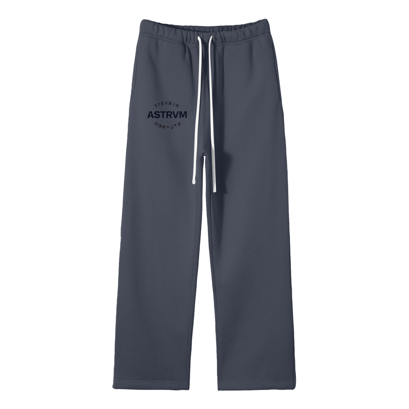 Unisex Solid Color Fleece Straight Leg Pants