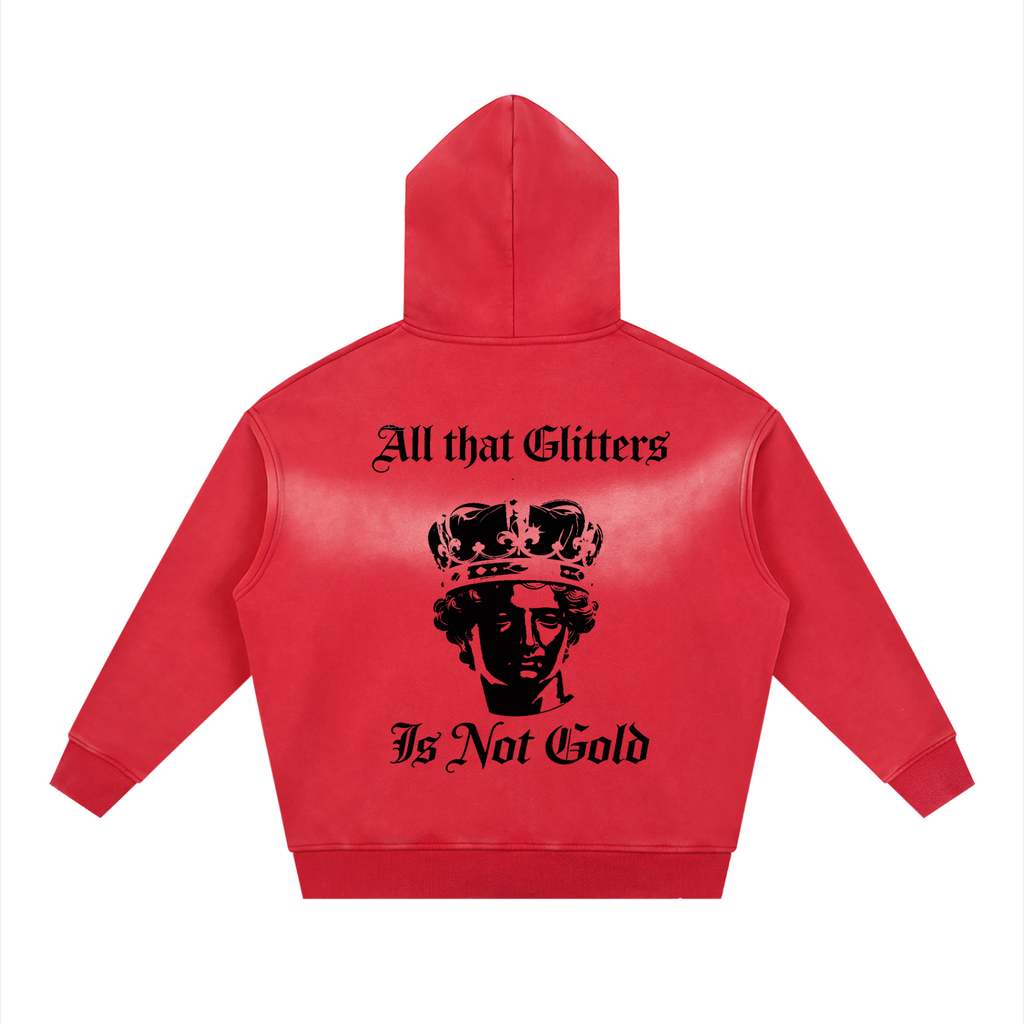 Sunfade Two-way Zipper Boxy Fleece Hoodie