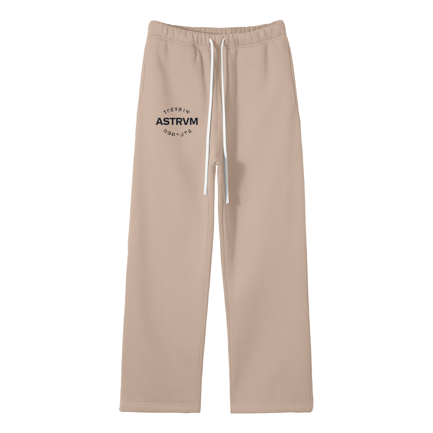 Unisex Solid Color Fleece Straight Leg Pants