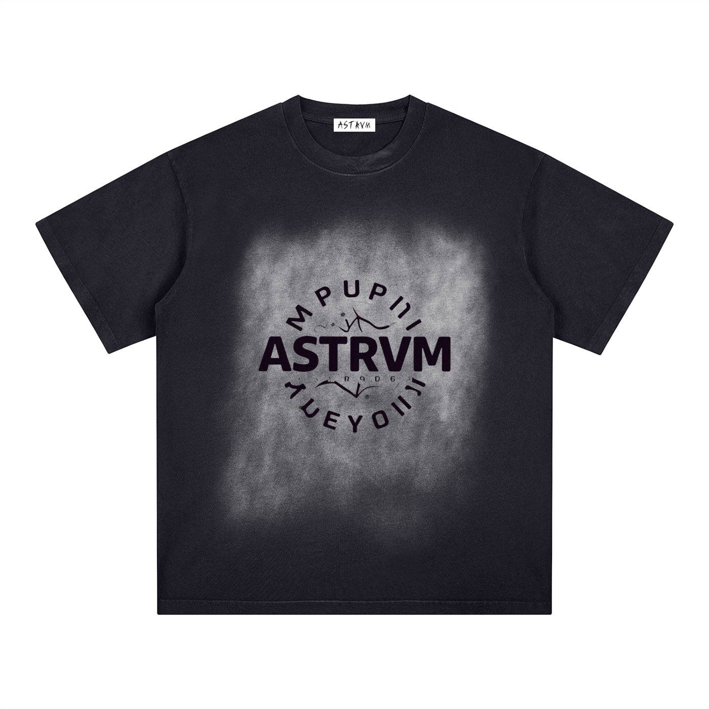 Square Patch Monkey Washed T-Shirt