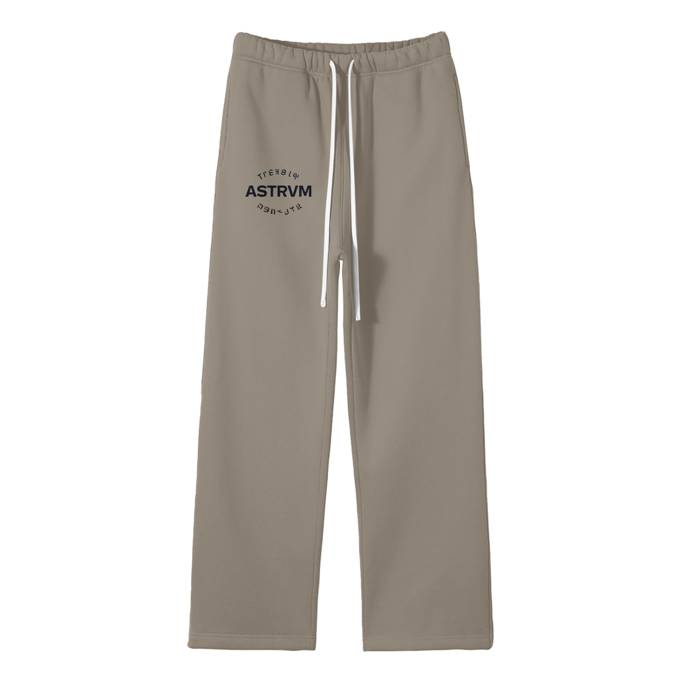 Unisex Solid Color Fleece Straight Leg Pants